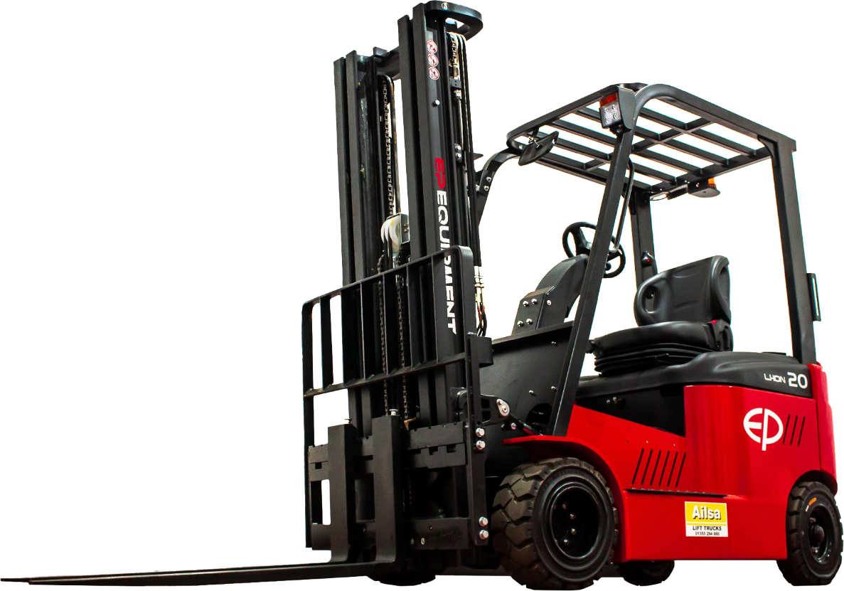 Commercial forklift unloading heavy pallets in Saint Albans