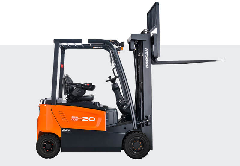 Forklift operator safely handling a commercial load in Saint Albans